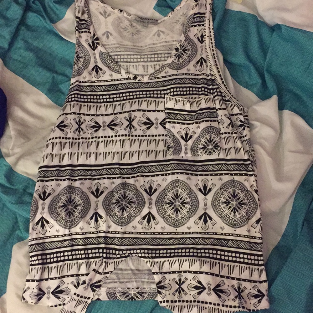 Black and White Patterned Charlotte Russe Shirt